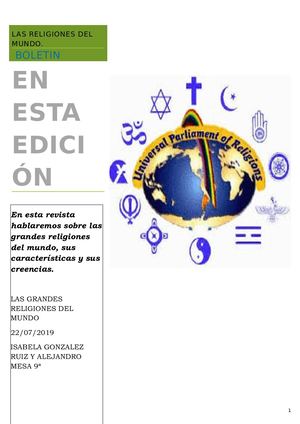 Boletin Las Religiones