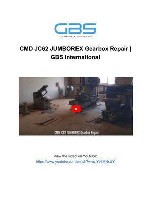 CMD JC62 JUMBOREX Gearbox Repair _ GBS International