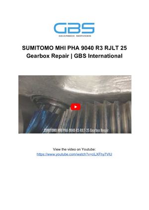 SUMITOMO MHI PHA 9040 R3 RJLT 25 Gearbox Repair _ GBS International