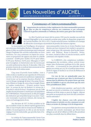 Nouvelles d'Auchel : n°13 Juin / Juillet 2019