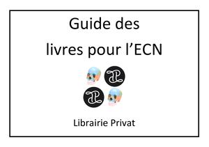 Guide des livres pour l'ECN