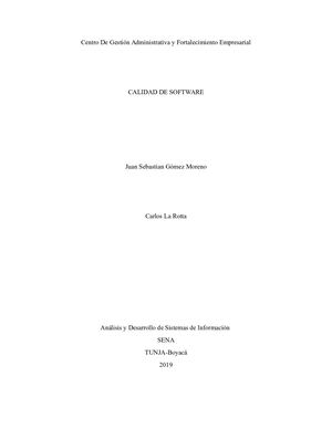 Calidad De Software Taller