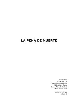 LA PENA DE MUERTE