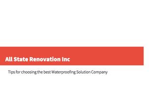 Tips For Choosing The Best Waterproofing Solution Company