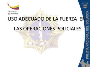 Diapositivas Uso De La Fuerza