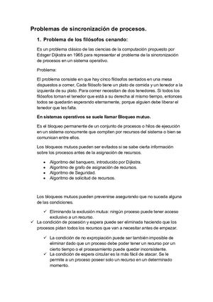 Problemas De Sincronización De Procesos 1