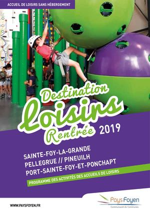 Guide Destination loisirs - Rentrée 2019