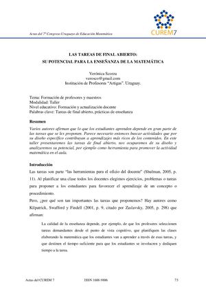Tareas De Final Abierto - Verónica Scorza - Curem7