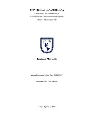 Teorías De Motivacion