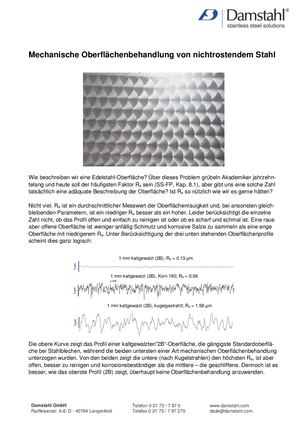 Damstahl Info - Mechanische Oberflächenbehandlung