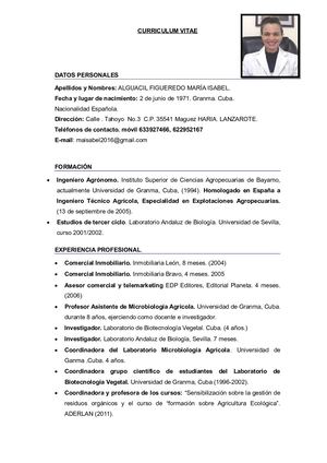 Curriculum María Isabel