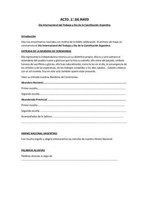 Acto 1° De Mayo