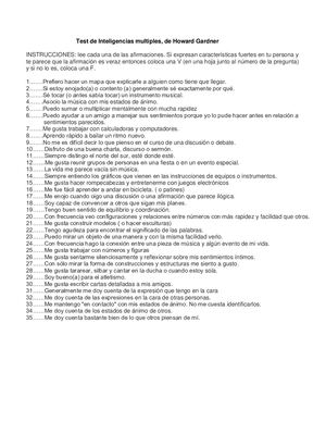 Test De Inteligencia Multiple
