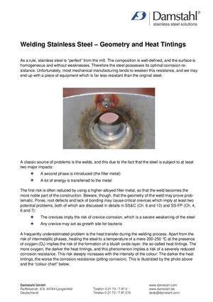 Damstahl Info - Stainless steel welding