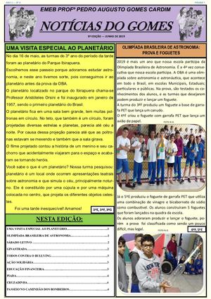 8ª Jornal Notícias Do Gomes  2019