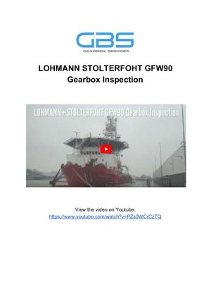 LOHMANN STOLTERFOHT GFW90 Gearbox Inspection