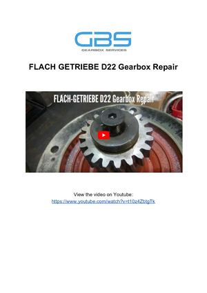 FLACH GETRIEBE D22 Gearbox Repair