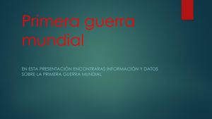 Primera Guerra Mundial