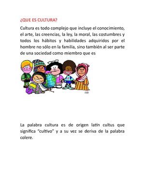 Que Es Cultura