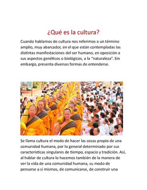Qué Es La Cultura