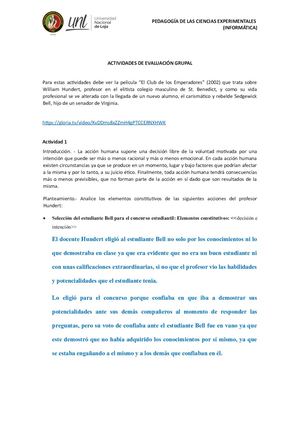 Actividades De La Película