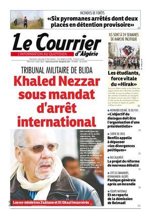 Le Courrier d'Algérie du mercredi 7 août 2019