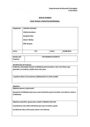 Ficha Tecnica De La Biblioteca