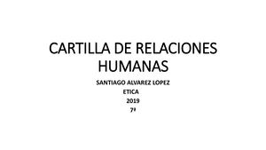 Cartilla De Relaciones Humanas Pdf