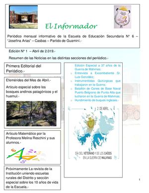 Edicion N° 1 Abril 2019 Periodico