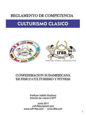 Reglamento Culturismo Clasico