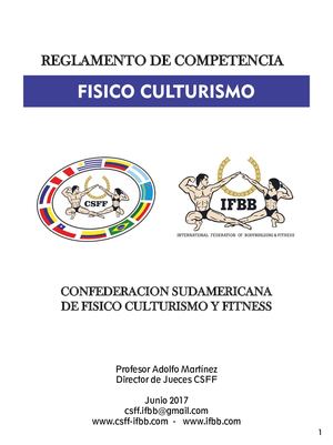 Reglamento Fisico Culturismo