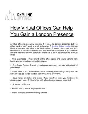 How Virtual Offices Can Help You Gain A London Presence