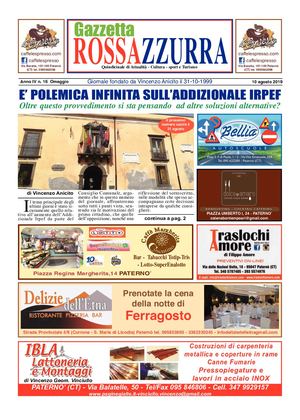 Gazzetta Rossazzurra Anoo Iv N 16 Del 10 8 2019