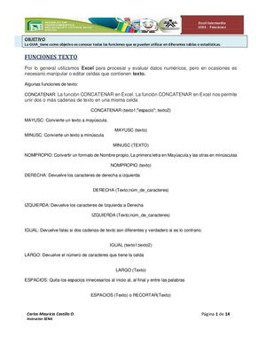 Guia Excel Intermedio Funciones