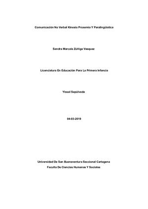 Comunicación No Verbal Kinesia Proxemia Y Paralingüística