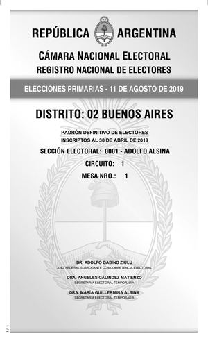 Padron Primera Parte