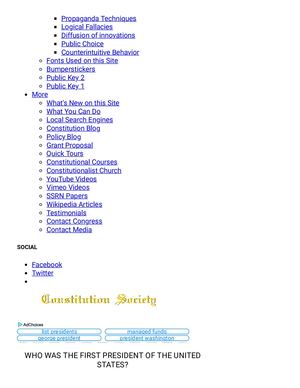The FIRST 8 PRESIDENTS; [BEFORE GEORGE WASHINGTON]