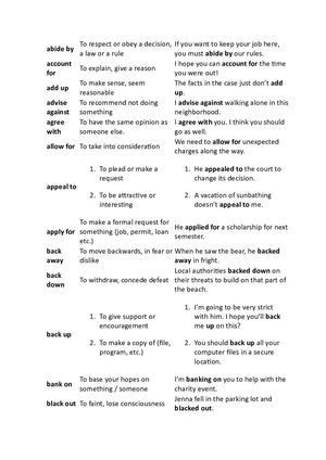Phrasal Verbs