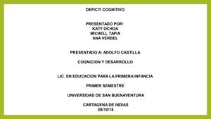 Diapositivas Deficit Cognitivo