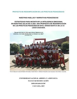 Proyecto De Resignificación De Las Prácticas Pedagógicas Ecdfii Ldb