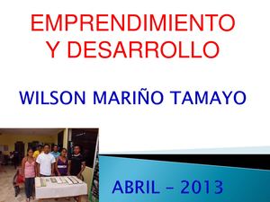 Emprendimiento Y Desarrollo Ppt