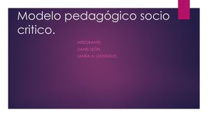 Modelos Pedagogicos Socio Critico Lians