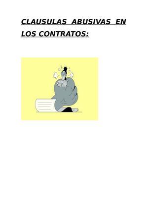 Clausulas Abusivas En Los Contratos