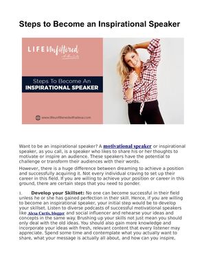 Steps To Become An Inspirational Speaker