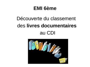 Le Classement Des Livres Documentaires