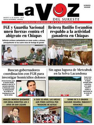 Diario La Voz del Sureste  13-08-2019