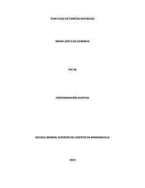 Plan Clase De Ciencias Naturales