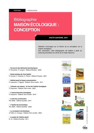 Bibliographie - Maison écologique : conception