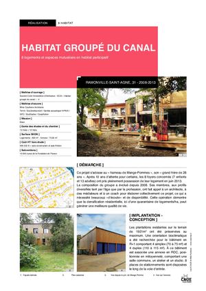 Habitat participatif - Habitat groupé du Canal