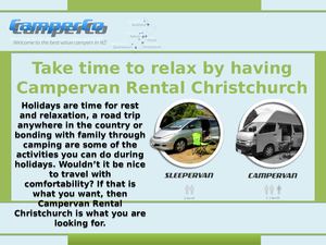 Take Time To Relax By Having Campervan Rental Christchurch